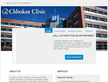 Tablet Screenshot of chhokarclinic.com